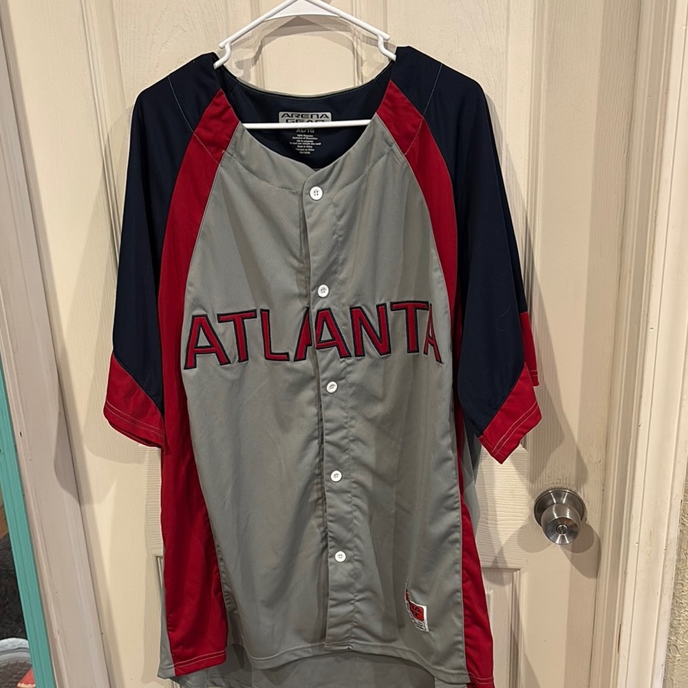 Majestic Red and Gray Baseball Jersey